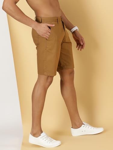 Image of Thomas Scott Men's | Solid | Chino Shorts | Regular Fit | Cotton Elastane | Above Knee | Casual Short