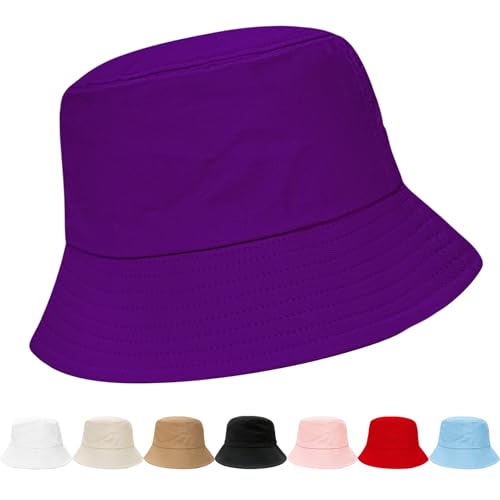 Image of NPQQUAN Bucket Hats for Men Women Packable Foldable Sun Hats for Women Beach Travel Cap