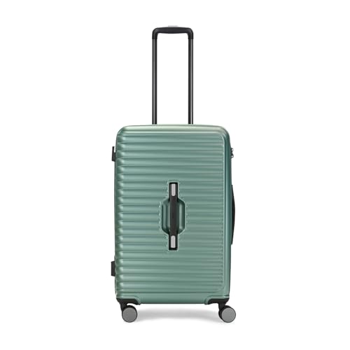 Image of Skybags Polycarbonate Trunk Check-in Trolley Bag, 68cm | Medium Double Spinner Hardsided Luggage with Smooth 8-Wheel & TSA Lock | Suitcase for Travel | 5-Year International Warranty (Green)