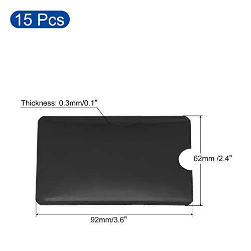 PATIKIL RFID Blocking Credit Card Sleeves, 15 Pack Contactless Protector Holder for NFC Purse,Black2
