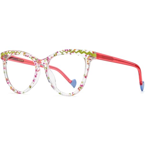 Image of HEPIDEM Multicolor Acetate Glasses Frame Women Cat Eye Eyeglasses Men Optical Spectacles 9291