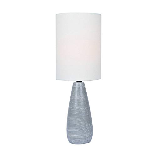 Lámpara de Mesa Moderna Lite Source Gris con Pantalla Blanca miniatura 3