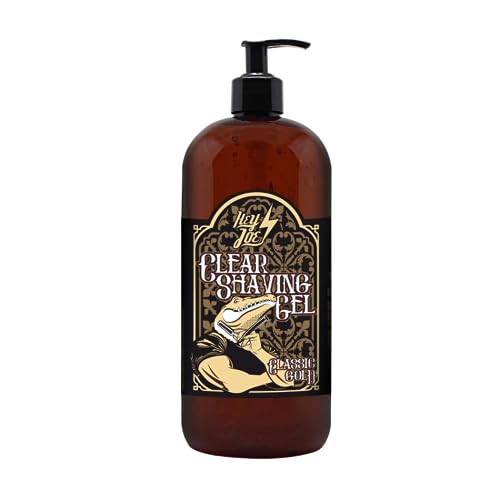 HEY JOE! - Gel de Afeitar Hombre | Clear Shaving Gel Classic Gold XXL | Definición y Cuidado Completo para Hombres - Con Aloe Vera y Pro-Vitamina B5 - Capacidad 1000 ml
