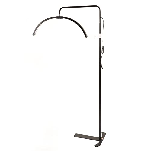 Cryfokt Eyelash LED Floor Light, 360 Degrees Adjust Lash Light for Eyelash Extensions Half Moon Lamp with Phone Holder Extendable Stand Adjustable Brightness Led Floor Lamp for Skincare Cryfokt Eyelash LED Floor Light, 360 Degrees Adjust Lash Light for Eyelash Extensions Half Moon Lamp with Phone Holder Extendable Stand Adjustable Brightness Led Floor Lamp for Skincare