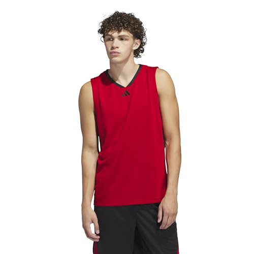 adidas Homme Basketball Legends Tank Shirt, Team Power Red 2/Black, XXL