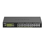 NETGEAR GS324P 24 Port Gigabit Ethernet LAN PoE Switch (mit 16x PoE+ 190W, Plug-and-Play Netzwerk Switch, Desktop oder 19 Zoll Rack-Montage, energieeffizient, Robustes Metallgehäuse), schwarz