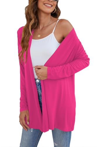 Image of Ladlop Women's Lightweight Open Front Cardigans Long Sleeve Casual Soft Drape Fall Cardigan