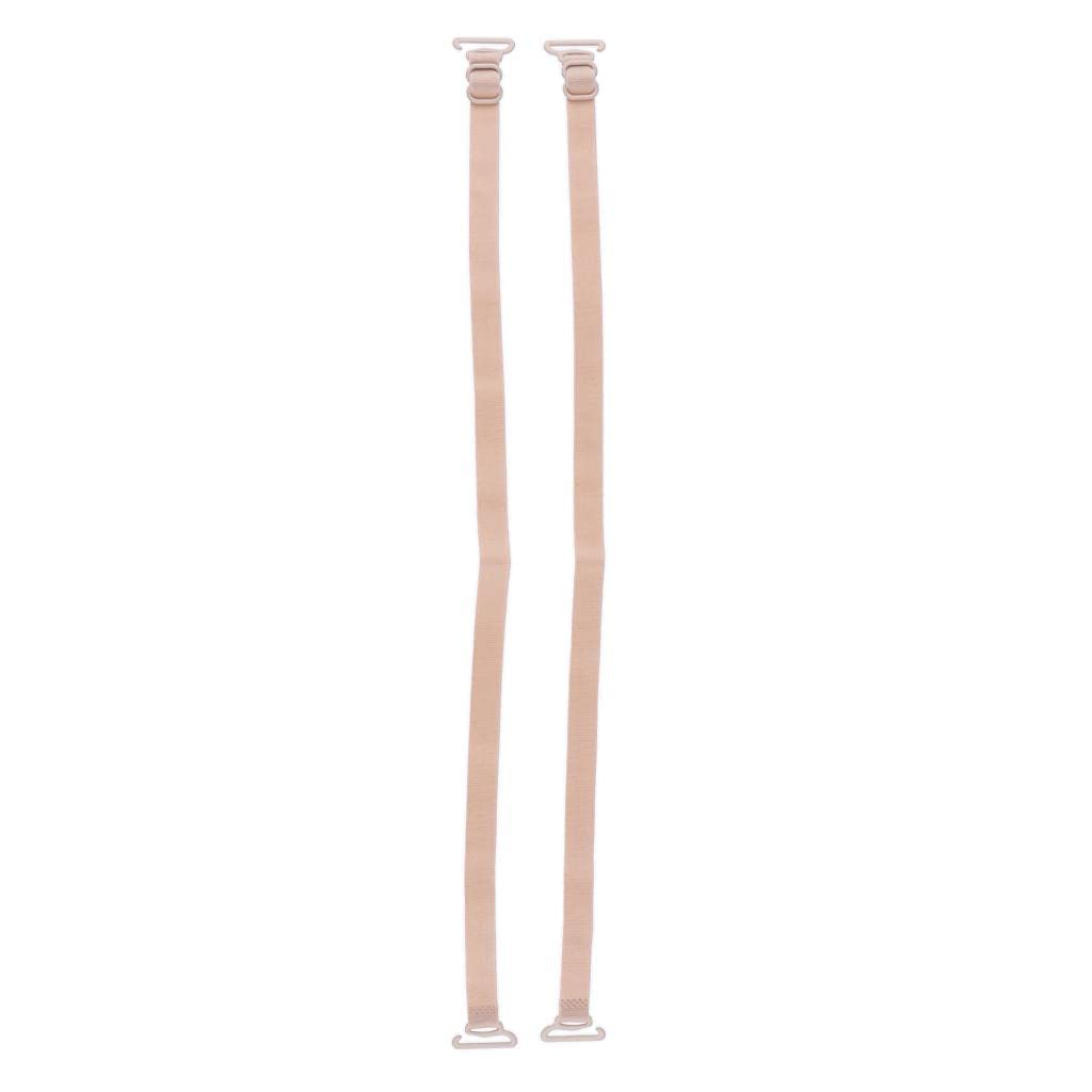 3xWomen's Non-slip Bra Straps Adjustable Replacement Shoulder Straps Beige-image-29