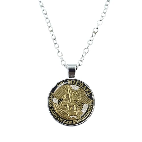 Pendentif Saint Michael en argent 925, bouclier protecteur haut de gamme