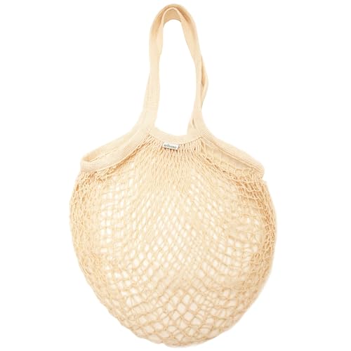 Bolsa de red para playa, de la compra, reutilizable y lavable, bolsa de juegos de playa para niños, bolsa biodegradable para alimentos, frutas y verduras, blanco, 15 centimeters x 15 centimeters x 2