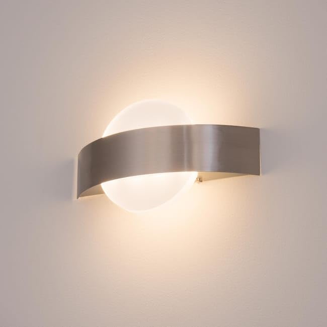 INSPIRE Applique murale LED Symi métal gris argenté, LED intégrée 270 lm, lumière chaude 3000 K, IP20, design moderne
