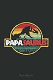 papasaurus dinosaur funny papa saurus family notebook: cute trendy dinosaur wide ruled paper notebook journal | pretty wide blank lined workbook for ... for home school college for writing notes