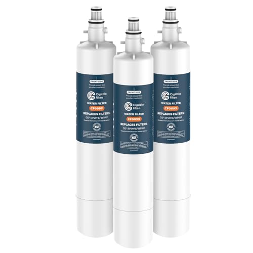 Crystala Filters RPWFE Refrigerator Water Filter (Built-in CHIP) 3-Pack