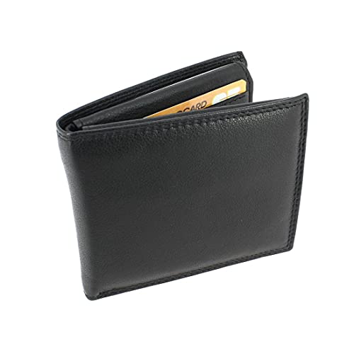Portefeuille cuir noir Tony & Paul Classico compact pour éviter les poches déformées
