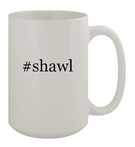 #shawl - 15oz Ceramic White Coffee Mug, White
