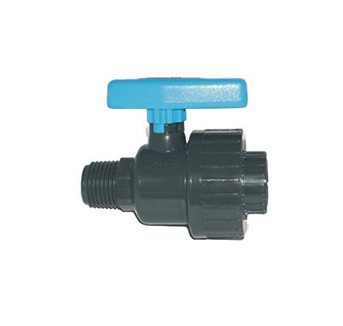 well2wellness® - Rubinetto a sfera in PVC, Uniblock con filettatura interna x filettatura esterna 2" (63 mm) (200006-5)