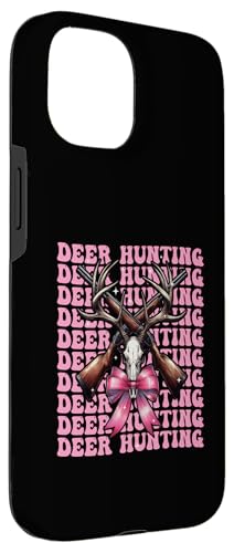 Deer Hunter Dekoband für Mädchen, Kokettenschleife, Rosa Hülle für iPhone 15