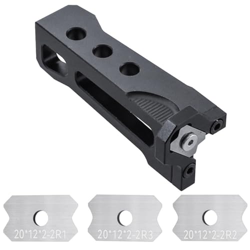 MUCKLILY Raboteuse à Main en Alliage d'Aluminium 6061 4 Pièces Lames en Acier Tungstène Mini Raboteuse à Bois pour Chanfreinage et Finition Outil Manuel pour Travail du Bois et Meubles