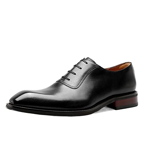 Zapatos Oxford de hombre para boda con elegante puntera cuadrada en tono bronceado