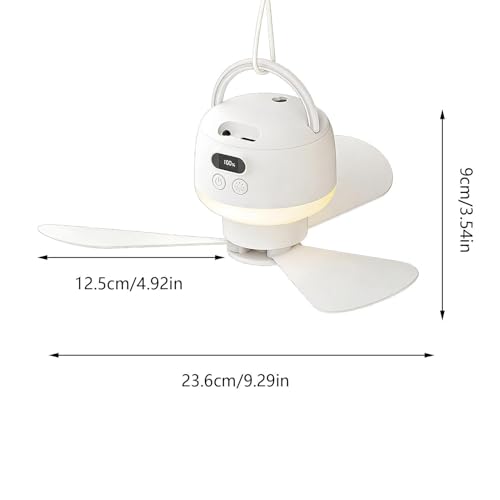 Ventilateur de plafond réglable et nomade avec télécommande pour terrasse et camping - 7