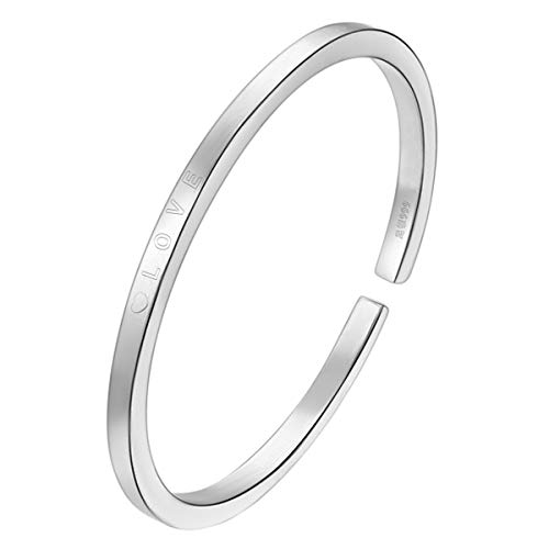 Merdia 999 Solid Sterling Silver Bangle Cuff Bracelets for Women's
