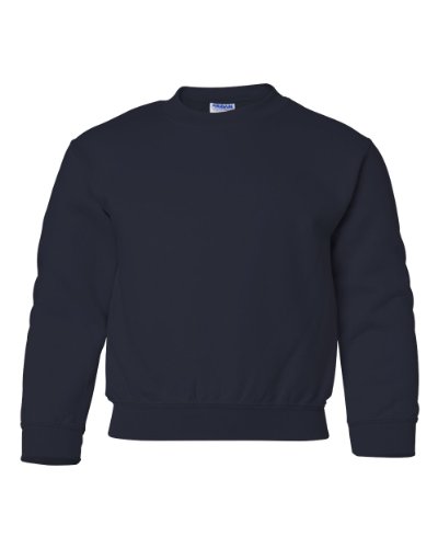 Gildan Boys Heavy Blend Crewneck Sweatshirt, Medium, Navy