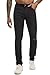 MZNBURAM Men's Knee Ripped Slim-Fit Skinny Stretch Cotton Taper Fit Jeans Pants (30, B#Black)