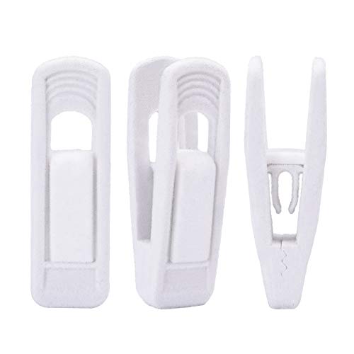 Image of Velvet Hangers Clips, Pants Hangers Velvet Clips(20pc, White) | Strong Finger Clips Perfect for Thin Velvet Hangers ﻿