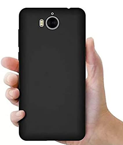 Image of Mobile Back Cover Case for Huawei Y6 (2017) (Silicone Case|CameraProtection|Black SC1510)