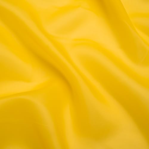Mood Fabrics Yellow Satin Faced Organza - 3 Yards x 60' Wide - Bright Sunshine Shade for Theatrical Costumes, Kids Wear, and Summer Decor, 100% Polyester
