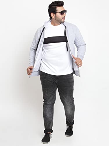 Image of Scott International Men's Solid Cotton Hoodies for Men Sweatshirt for Men Gym Warm Travel Hoodies for Men Pullover Hoodies for Boys Stylish Winter Wear with Hood and Pockets Zipper Hoodie Grey