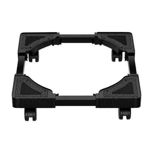 Image of Adjustable Washing Machine Stand Refrigerator Stand, with Anti Vibration Grips, Plastic Wheels, Steel Rod, Max Capacity 140 kg Fridge Stand