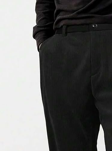 Image of KOTTY Men's Solid|Button|Straight|Regular fit|Corduroy Trousers|Pant for Men