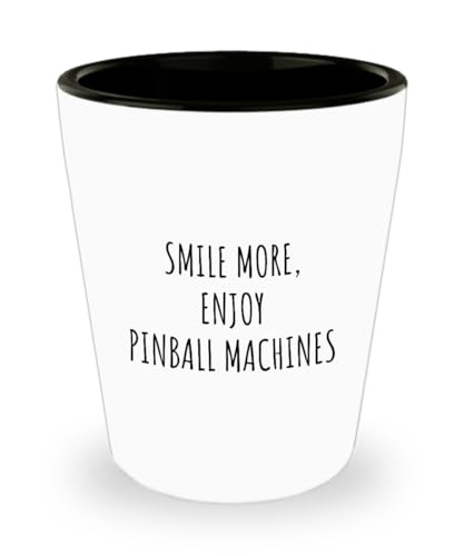 Smile More Pinball Shot Glass - Funny Hobby Gift