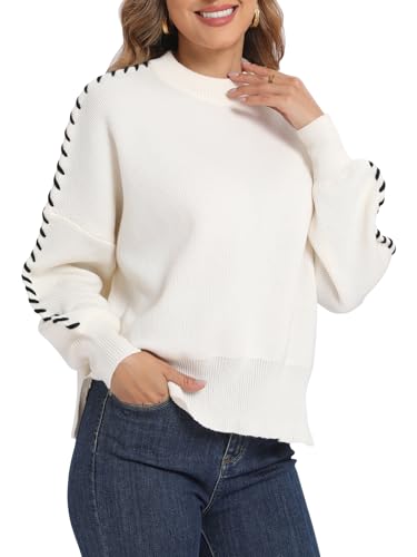 Image of CZRLHYT Women's Sweaters | Pullover Cable Knit Sweaters for Women | Pullover Sweaters for Women