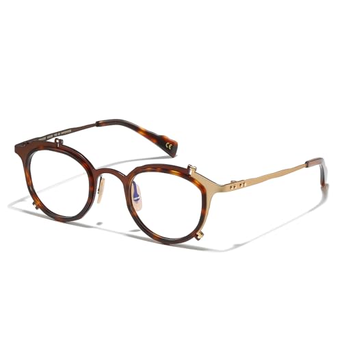 Image of JOLLYNOVA Wren Desiger Titanium Acetate Prescription Glasses Frame，Personalized Eyeglasses with Blue Light Lenses