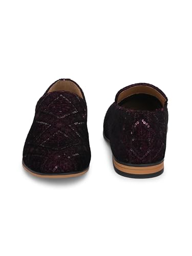 Image of San Frissco Men's Loafers Ethnic Mojaris Casual Slip On Shoes /Soft Cushioned Footbed Insole with TPR Sole /Stylish Lightweight Mojaris Perfect for Party Weddings Festive Season
