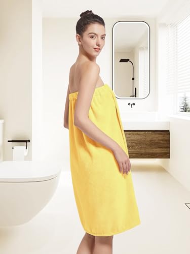 Image of Women'S Soft Wrap Towel Full Length,Bath Robe After Shower Female Plush Long,Spa Bathrobes Lightweight With Pockets