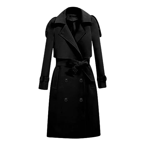 Gabardina larga para mujer de gama alta y diseño elegante ideal para entretiempo casual