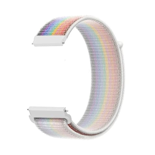 [QAICHFKS] 20mm 22mm iCXgbv Watch 5 GT5-4-3 Pro 46mm uXbg Xgoh 2/GTR 4/GTS 4/Bip 6 5/Active 2 xgp (White rainbow,Watch 5