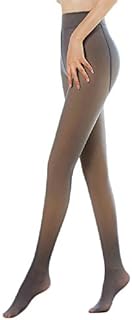 SIMYJOY Thermal Tights for Women Fleece Lined Fake Translucent Pantyhose High Waist Warm Winter Leggings Opaque Tights