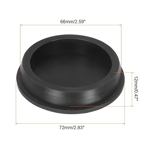 Image of uxcell High Temp Silicone Plug Mount Dia 66mm /2.59 inch T Shaped Rubber Stopper Hole Plugs for Powder Coating Plating Waterproof Plugs Sealing Plugs Black Pack of 1(OD 72mm)