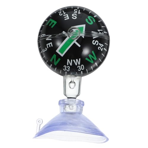 Beatifufu Car Navigation Compass Spherical Suction Cup Marine Compass Ball Compact Easy to Use
