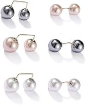 LeafLoom 6 Pieces Artificial Pearl Brooch Pins Anti-Exposure Neckline Safety Pins Sweater Shawl Clips for Women Girls Wedding Party Decorations,2 Styles