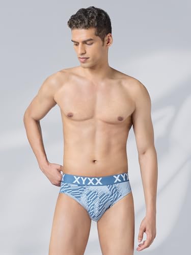Image of XYXX Metrix Cotton Modal Brief for Men | Snug Fit with Anti-roll no-Marks Waistband | Printed Underwear for Men Combo