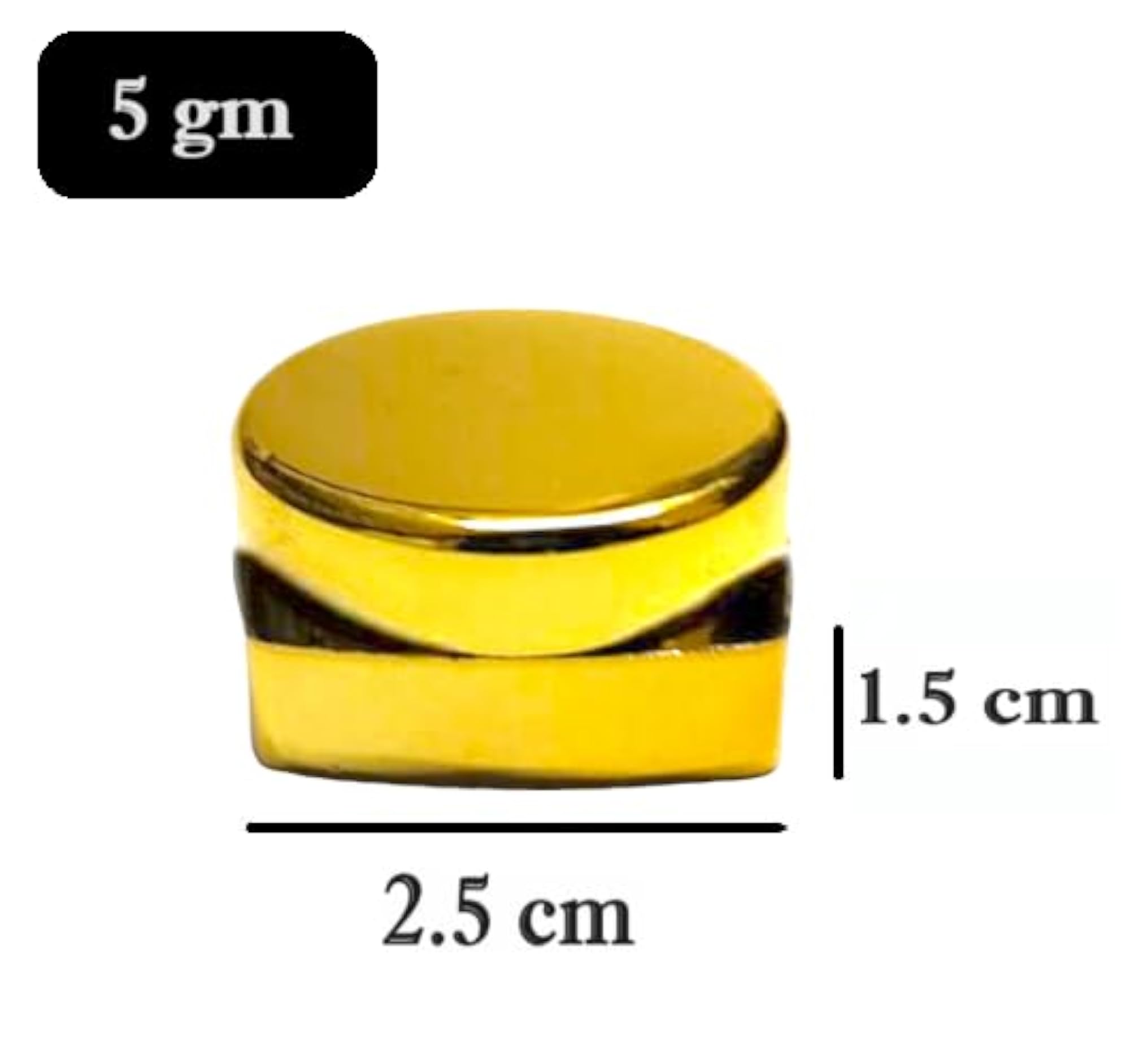 15 gm Square P.S. Black Container with Cap