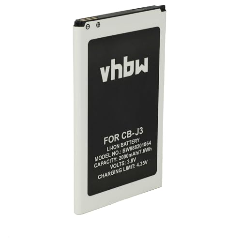 vhbw Batterie Compatible avec Cubot J3 Smartphone (2000mAh, 3,8V, Li-ION)