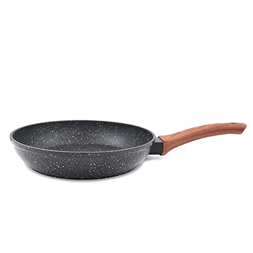 QHQQXN ，Soup Pot Non-Stick Frying Pan Steak Omelette Aluminum Marble Coated Pan Induction Cooker Pans