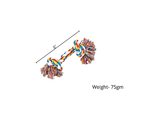 Image of Cotton Chew Dog Rope Toy, 8 Inch Small - Multicolor