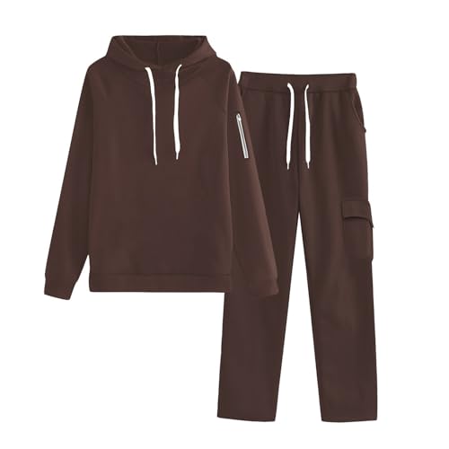 2 Piece Sweatsuits for Women Lounge Sets Sweat Outfits Oversized Hoodie & Sweatpants Comfy Casual Sets with Pockets
